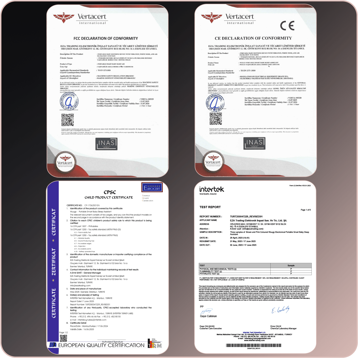 Wuugy Melody - 2025 Portable Smart Baby Sleep Assistant - Rhythmic Vibration, White Noise, Sleep Sounds & Air Filter