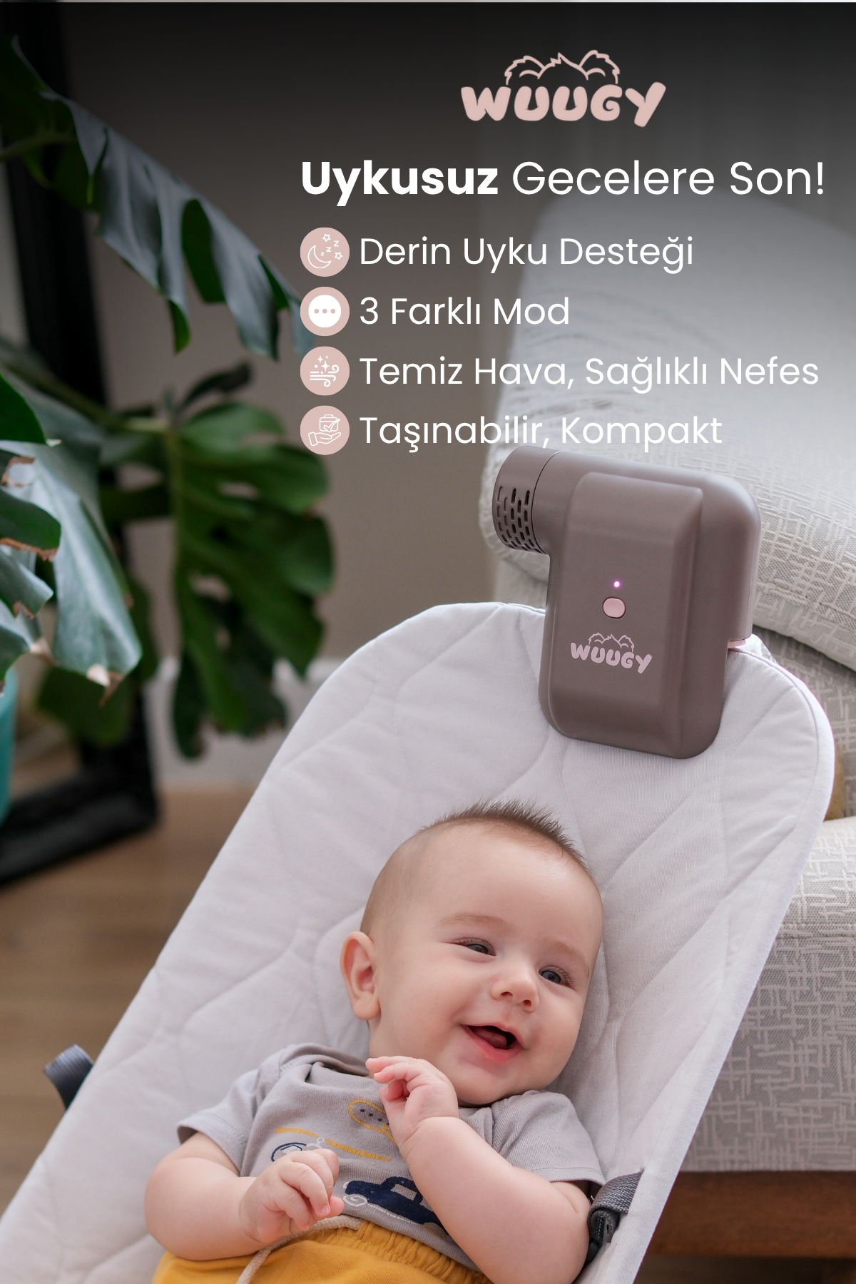 Wuugy Taşınabilir Akıllı Bebek Uyku Asistanı