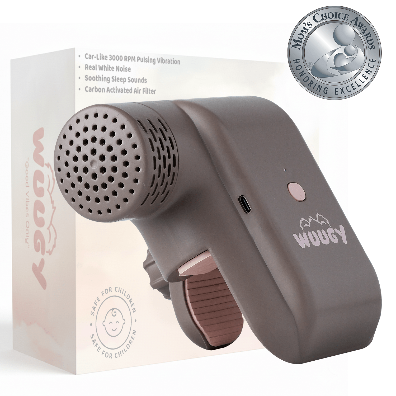 Wuugy Melody - 2025 Portable Smart Baby Sleep Assistant - Rhythmic Vibration, White Noise, Sleep Sounds & Air Filter